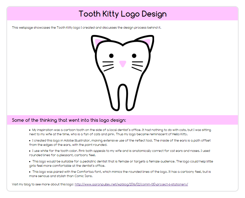 Web site screenshot